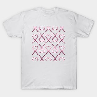 Christmas Candy Cane Pattern T-Shirt